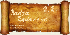 Nadja Radoičić vizit kartica